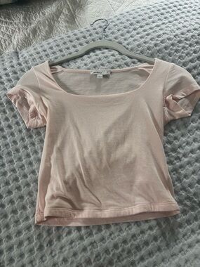 Women’s Light Pink Scoop Neck Crop Top by Sabo Skirt